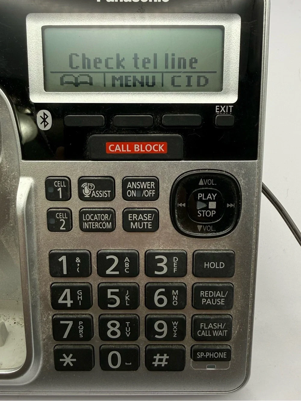 Panasonic KX-TGF970 Cordless Phone Base Handset Call Block Bluetooth Tested